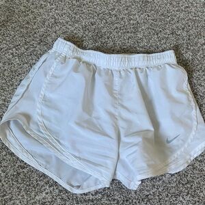 White Nike shorts